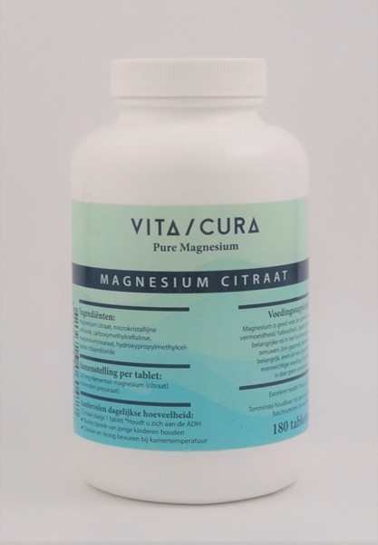 Meestal opzettelijk Doe herleven Magnesium Citraat 180 stuks - Vitacura